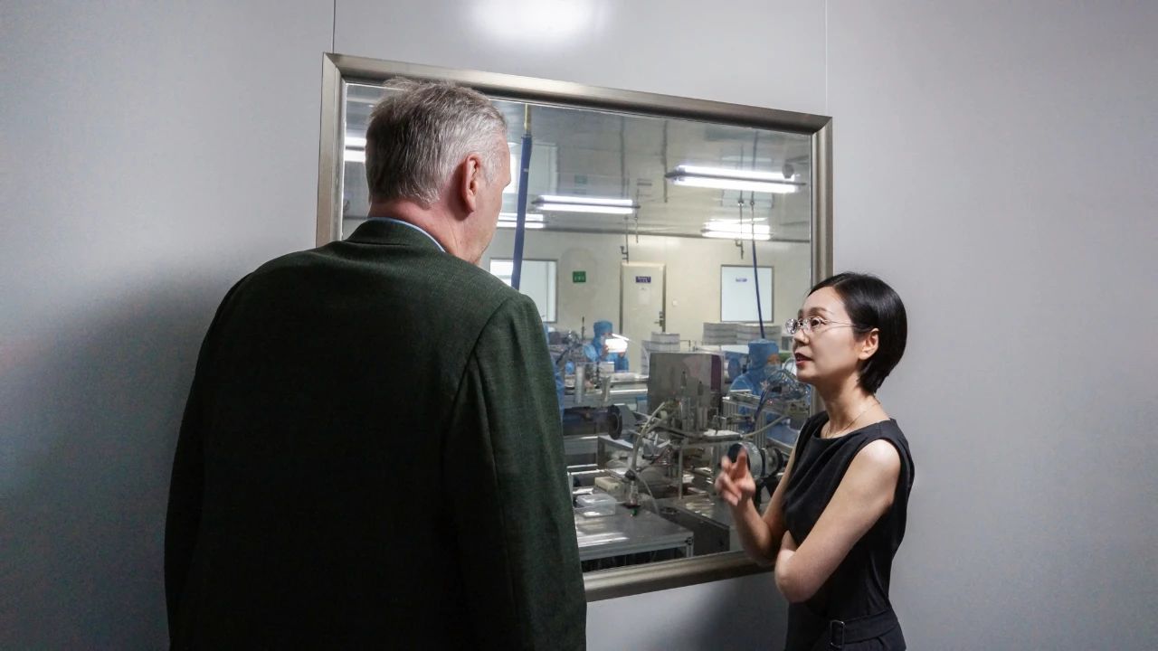 比利時王國駐華大使館商務參贊 Didier Denayer一行蒞臨禾柏生物參觀考察